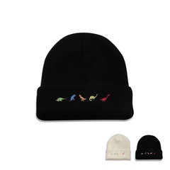 Autumn and winter fashion cold-proof woolen hat Korean version trend personality five dinosaur knitted hat