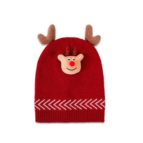 Christmas hat Korean fashion fawn woolen hat wine red wild warm holiday hat NHTQ459790's discount tags