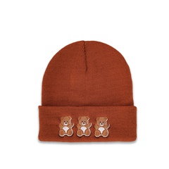 Korean version cute bear knitted hat warmth fashion cold-proof personality woolen hat