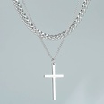 Trendy Design Sense Internet Celebrity Same Style Personality Cross Double Layer Twin Necklace AllMatch Cold Sweater Chain Accessoriespicture14