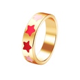 fashion heart flower metal geometric ring wholesalepicture33