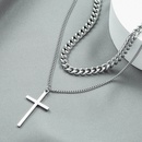 Trendy Design Sense Internet Celebrity Same Style Personality Cross Double Layer Twin Necklace AllMatch Cold Sweater Chain Accessoriespicture11