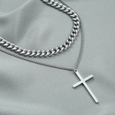 Trendy Design Sense Internet Celebrity Same Style Personality Cross Double Layer Twin Necklace AllMatch Cold Sweater Chain Accessoriespicture12