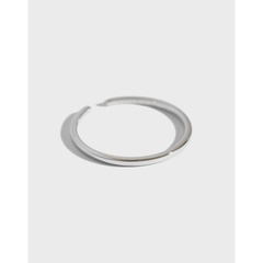 Japan und Südkorea S925 Sterling Silber Ring Persönlichkeit Glänzend Einfache Linie Einfach Offener Ring Student Silberring