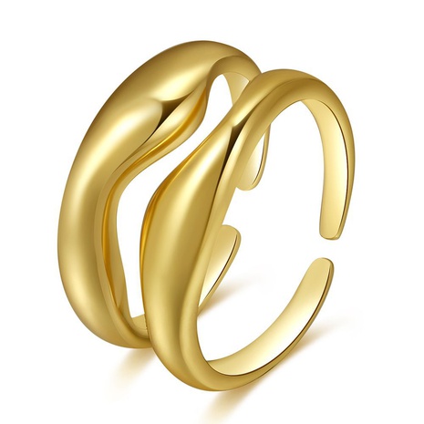 Ins Internet-Promi-Blogger mit dem gleichen Ring aus verkupfertem Echtgold Paarungsring beliebter neuer Ring in Europa und Amerika's discount tags