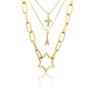 new combination titanium steel necklace diy cross tower tag accessories simple pendantpicture14