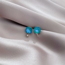 Koreanische Version von einfachen und sen kleinen blauen Ohrringen Mode kleine frische Ohrringe leichte Luxusohrringepicture2