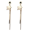 new Japanese and Korean simple fivepointed star tassel earrings highend long fashion earringspicture12