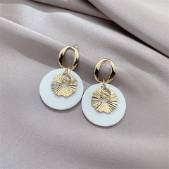 Tongfang Ornament Korean Style Personalized All-Match Exaggerated Fashion Acrylic Earrings Simple Wafer Earrings Elegant Earrings