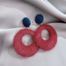 Tongfang Jewelry Earrings Korean Autumn and Winter Simplicity Vintage Plush Fabric Ring Earrings Temperament Wild Sweet Earringspicture7