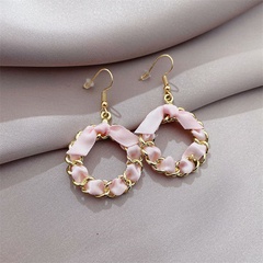 fashion ear hook Korean version of simple cloth round earrings generous temperament earrings