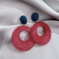 Tongfang Jewelry Earrings Korean Autumn and Winter Simplicity Vintage Plush Fabric Ring Earrings Temperament Wild Sweet Earringspicture12