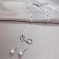 Tongfang Ornament Personalized Bow Necklace Pearl Pendant Snake Bones Chain Necklace Korean Simple Fashion Short Necklacepicture15