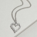 simple cold wind metal alloy hollow love necklace Japan and South Korea new ins niche creative clavicle chainpicture7