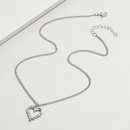 simple cold wind metal alloy hollow love necklace Japan and South Korea new ins niche creative clavicle chainpicture9