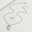 simple cold wind metal alloy hollow love necklace Japan and South Korea new ins niche creative clavicle chainpicture10
