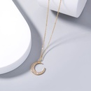 European and American hot selling ins style necklace simple classic moon pendant copper zircon clavicle chain accessoriespicture9