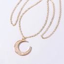 European and American hot selling ins style necklace simple classic moon pendant copper zircon clavicle chain accessoriespicture10