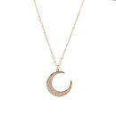 European and American hot selling ins style necklace simple classic moon pendant copper zircon clavicle chain accessoriespicture13