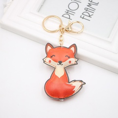 European and American cross-border hot selling small fox shape cartoon bag accessories small pendant keychain wholesale