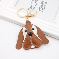 Foreign trade cross-border British beagle dog animal bag pu accessories small pendant long ear puppy leather keychain