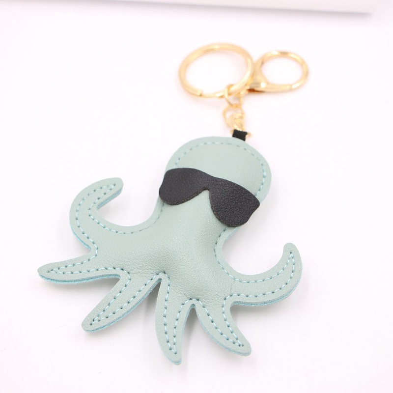 Octopus PU Leder Schlsselanhnger Anhnger Auto Kreative Octopus Schlsselanhnger Niedliche Tasche Ornament Personalisiert