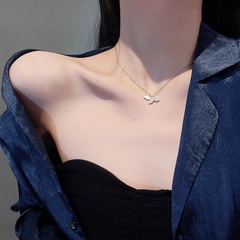 design cloud titanium steel necklace personality trend zircon pendant cold wind wild clavicle chain