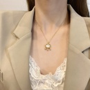 Fashion Personality Titanium Steel Necklace Design Safe Lock Zircon Pendant Temperament Trend Clavicle Chainpicture11