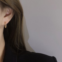 European and American fashion personality metal set earrings female ins wind temperament simple ear jewelry cold wind geometric earrings