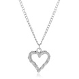 simple cold wind metal alloy hollow love necklace Japan and South Korea new ins niche creative clavicle chainpicture12