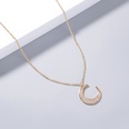 European and American hot selling ins style necklace simple classic moon pendant copper zircon clavicle chain accessoriespicture14