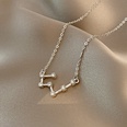 Mode europenne et amricaine ins simple pendentif tendance diamant douze constellation collier en acier titane personnalit tendance chane de la claviculepicture22
