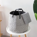 cotton linen storage bucket laundry basket dirty clothes hamper foldable Japanese style simple bedroom household itemspicture10