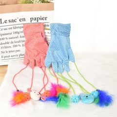 New cat toys cat gloves toys funny cat bell ball feather gloves cat cat supplies wholesale