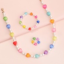 Heart Color Rice Bead Necklace Bracelet Ring Setpicture9