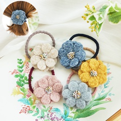 Mode neue koreanische Wolle handgemachte Tuch Blume Haargummi Haargummi süße koreanische Gummiband Haargummi
