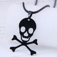 Korean Fashion Metal Simple Skull Stainless Steel Exaggerated Personality Necklace
