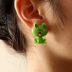 creative childlike animal earrings personality resin frog octopus earrings