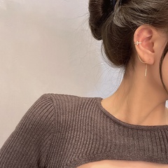 2021 new trendy copper ear bone clip integrated design earrings