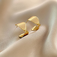 Cross Earrings Design Irregular Glossy Copper Earrings Ear Jewelry