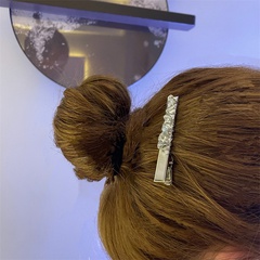 Korean-Style Handmade Beaded Rhinestone Clip Women's Light Luxury Shining Diamond Zircon Ins Large BB Clip Hair Fixer Hairpin