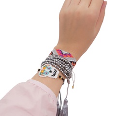 Halloween Jewelry Geometric Beaded Miyuki Rice Bead Weaving Skull Couple Bracelet Set