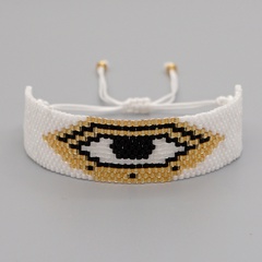 ethnic style religious totem Devil's eye hand-woven beaded Miyuki rice bead bracelet