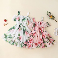 Summer new style sling chiffon skirt princess dress children Korean sling dress