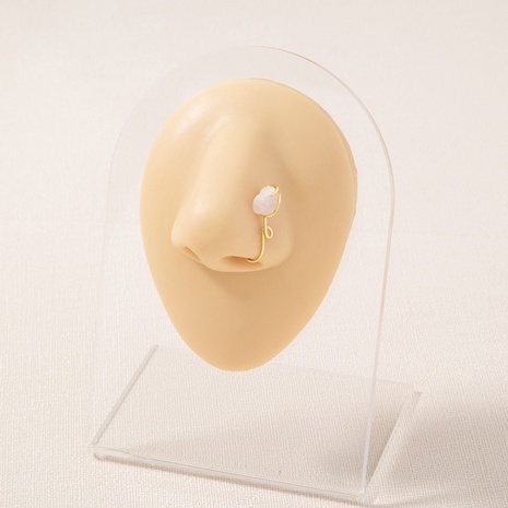 fashion irregular natural gemstone nose ring U-shaped nose clip  NHDB439498's discount tags