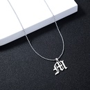 Ornament Stainless Steel Mens Gothic Letter M Pendant Necklace Europe and America Cross Border Letter Jewelry Menpicture9
