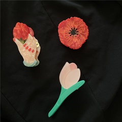 conception sens tulipe épingle à cheveux fleur capture clip personnalité fille épingle à cheveux requin clip cheveux accessoires