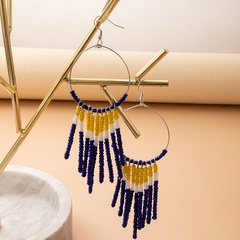 European and American cross-border new jewelry boho Christmas rice bead earrings