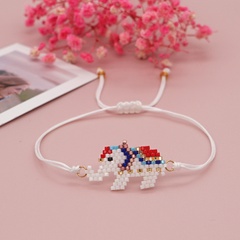 bijoux simples amitié corde éléphant miyuki perles de riz tissé à la main petit bracelet femme