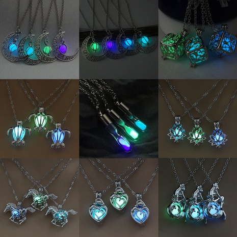 luminous simple accessories fashionable wild luminous hollow necklace Halloween accessories NHDB439765's discount tags